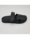 Hermes Chypre H Logo Calfskin Sandals Black - HERMES - BALAAN 5