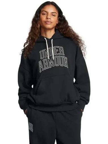 Women s Icon Heavyweight Terry Oversized Hoodie 1386494 001 - UNDER ARMOUR - BALAAN 1