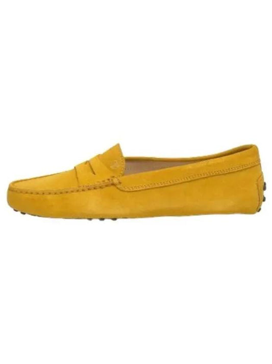 Gomino Suede Driving Shoes Yellow Loafer - TOD'S - BALAAN 1