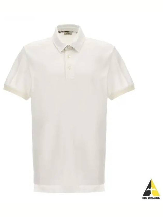 MRMD0006AC174 W0800 Pegaso logo embroidered paisley undercollar short sleeve polo shirt - ETRO - BALAAN 1