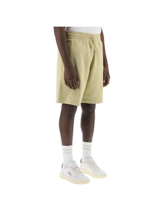 Bold Fox Head Patch Oversized Jog Shorts Mustard Green - MAISON KITSUNE - BALAAN 1