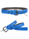 Intrecciato Nappa Leather Belt Blue - BOTTEGA VENETA - BALAAN 3