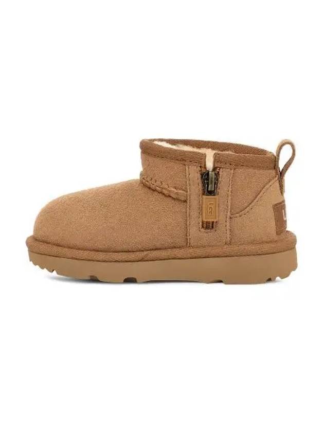 KIDS Toddler Suede Leather Mini Boots Chestnut Classic Ultra 1130750TCHE - UGG - BALAAN 1