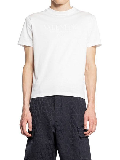 Logo print crew neck short sleeve t shirt white - VALENTINO - BALAAN 2