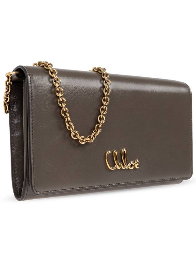 Chloé Wallet On Chain Iconic, Women's, Grey - CHLOE - BALAAN 4