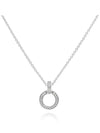 Double Circle Pendant Necklace Silver - PANDORA - BALAAN 4