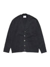 Wool Cashmere Cardigan Grey - AMI - BALAAN 2