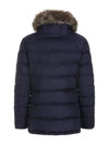 Men's Cluny Hooded Fur Short Padding Night Blue - MONCLER - BALAAN 3