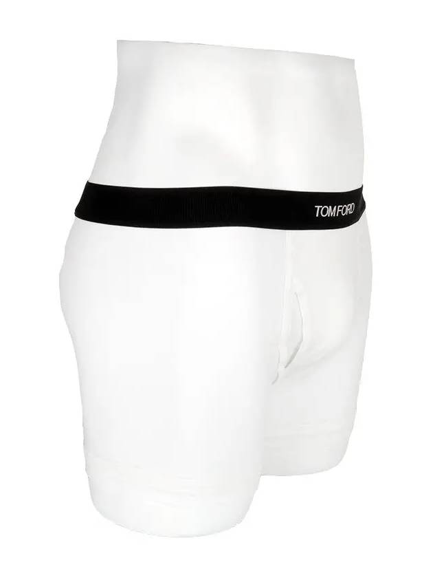 Logo Plain Cotton Briefs White - TOM FORD - BALAAN 6