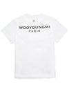 Back Logo Badge Round Cotton Short Sleeve T-Shirt White - WOOYOUNGMI - BALAAN 2