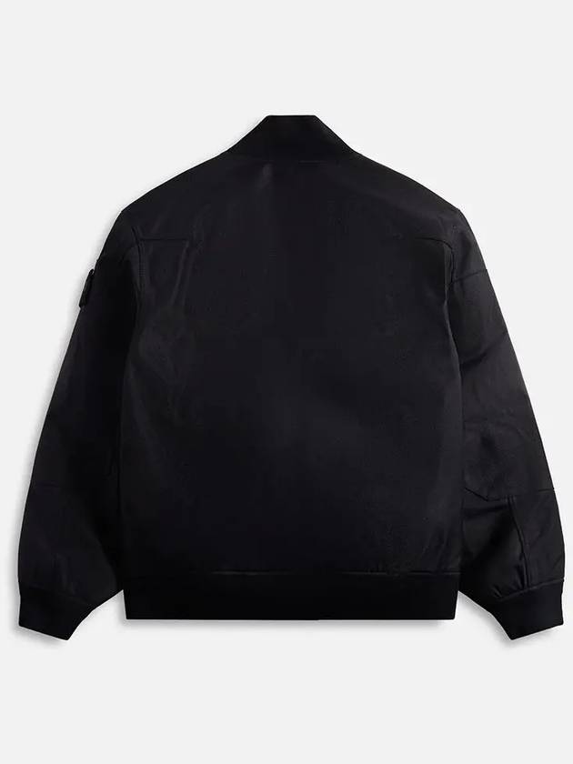 Compass Wappen Logo Twill Padding Bomber Jacket Black - STONE ISLAND - BALAAN 3