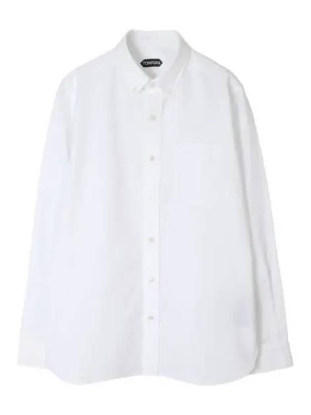 Washed Stretch Oxford Shirt Men s Jacket - TOM FORD - BALAAN 1