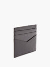 Silver Plaque Logo Central Slip Leather Card Holder Wallet Black - GIVENCHY - BALAAN 4