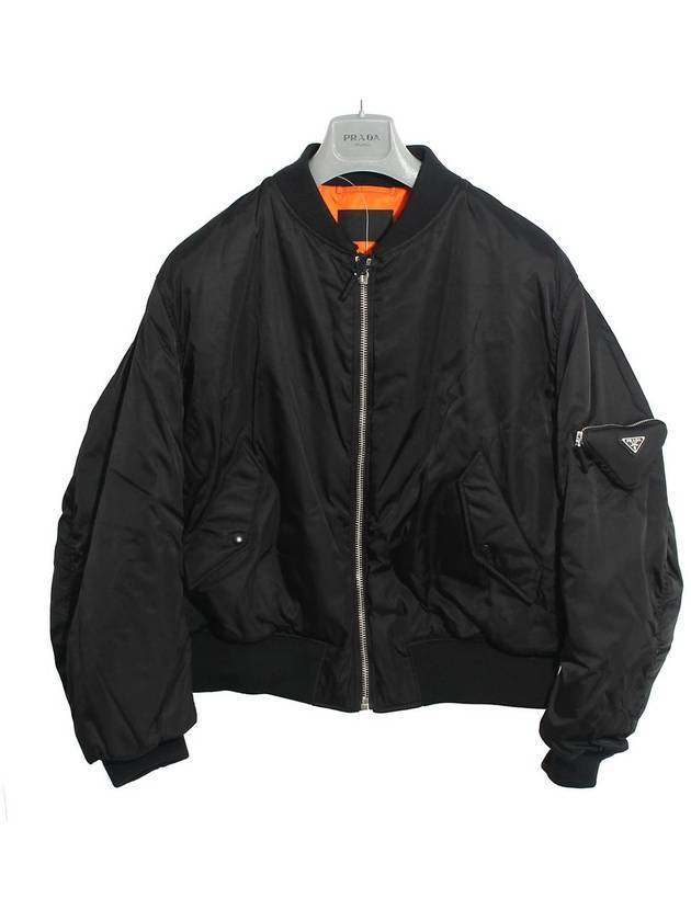 Re-Nylon Bomber Jacket Black - PRADA - BALAAN 2