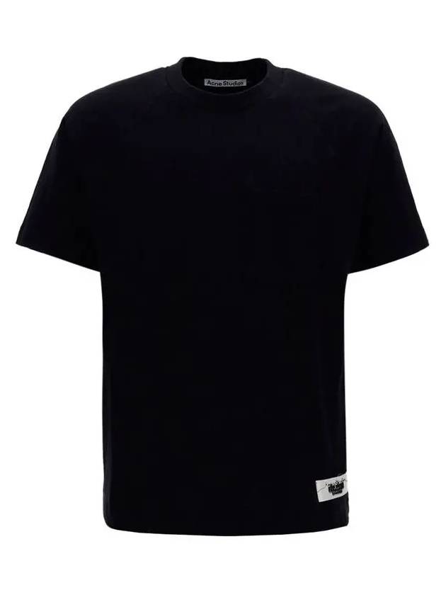 Logo Label Pocket Short Sleeve T-Shirt Black - ACNE STUDIOS - BALAAN 3