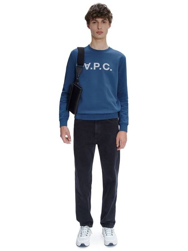 VPC Logo Crew Neck Sweatshirt Blue - A.P.C. - BALAAN 5