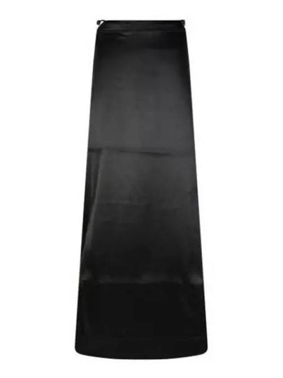 Double Satin Maxi H-Line Skirt Black - GANNI - BALAAN 2