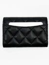 Classic Gold Logo Caviar Card Wallet Black - CHANEL - BALAAN 5