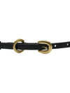 Unisex leather narrow belt black A00B02RP M BK - AURALEE - BALAAN 1