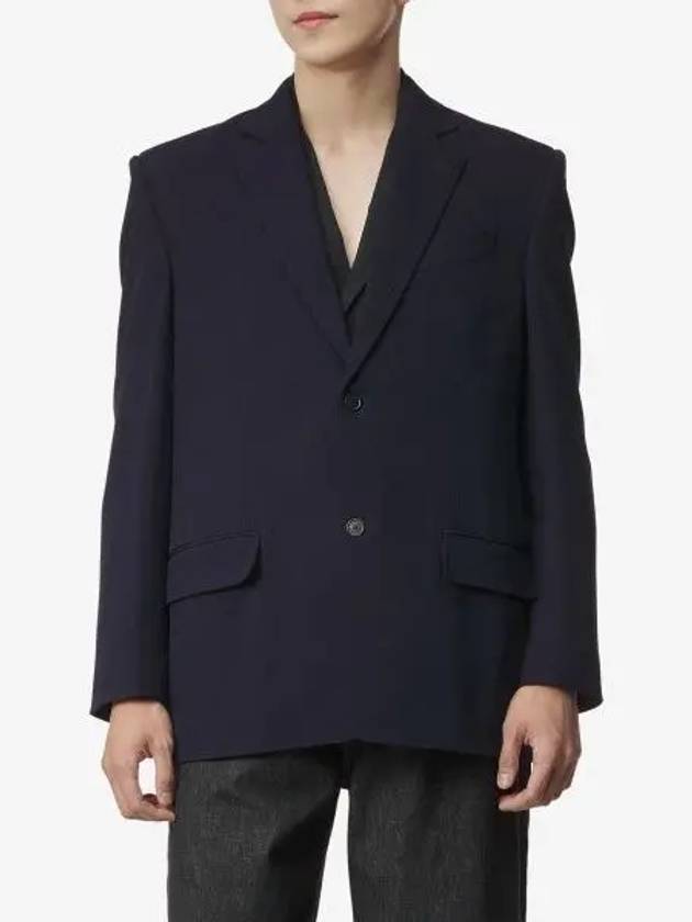 Regular Tailored Jacket Navy - BALENCIAGA - BALAAN 2