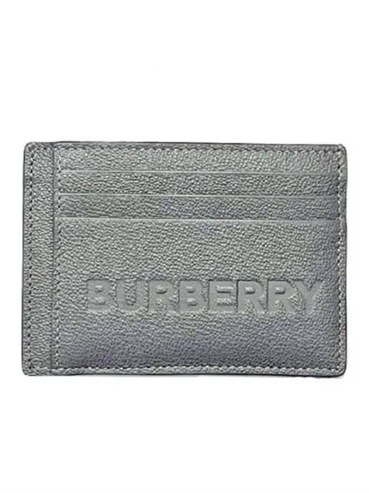 Chase Leather Money Clip Card Wallet Grey - BURBERRY - BALAAN 1