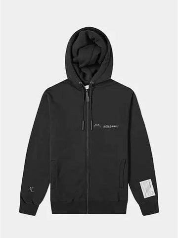 Men's Signature Logo Printing Hooded Zip-up Black Jacket ACWMW002WHL BK - A-COLD-WALL - BALAAN 1