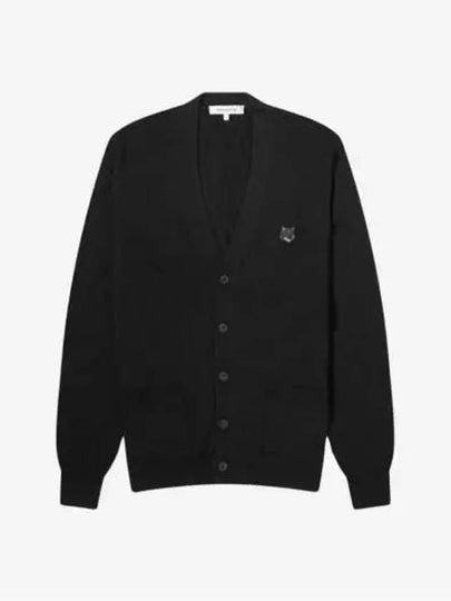 Bold Fox Head Patch Regular Cardigan Black - MAISON KITSUNE - BALAAN 2