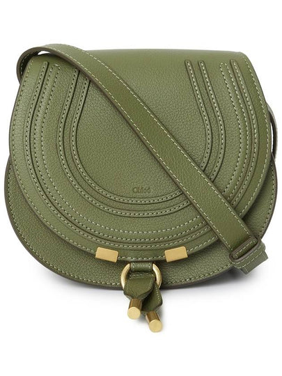 Marcie Saddle Small Grained Leather Cross Bag Green - CHLOE - BALAAN 2