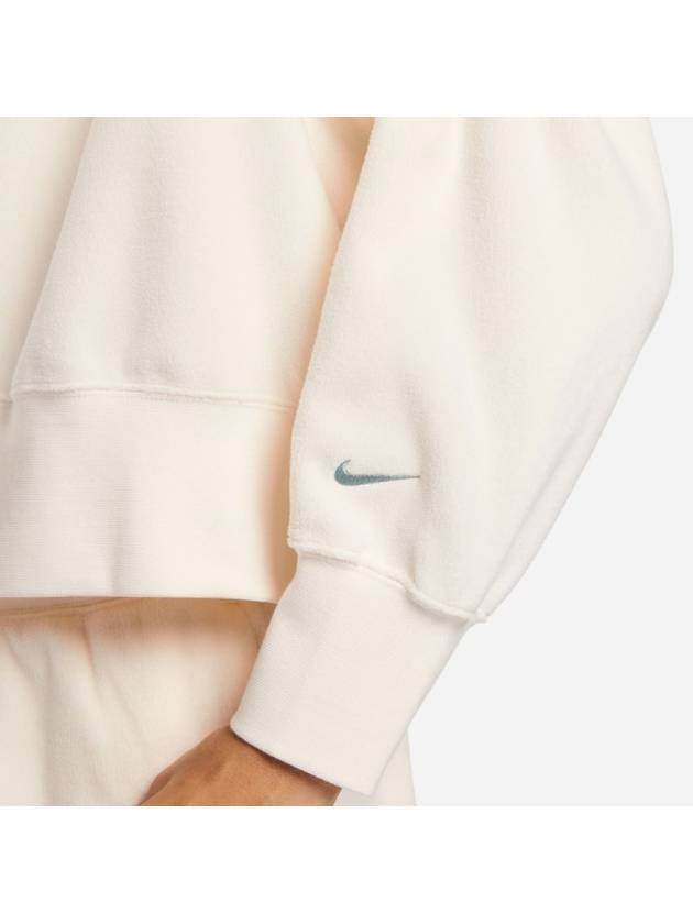 Naomi Osaka Phoenix Fleece Oversized Crew Neck Sweatshirt Pale Ivory - NIKE - BALAAN 7