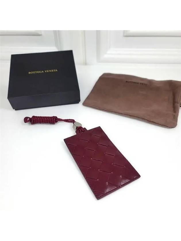 Intrecciato Strap Card Wallet Burgundy - BOTTEGA VENETA - BALAAN 2