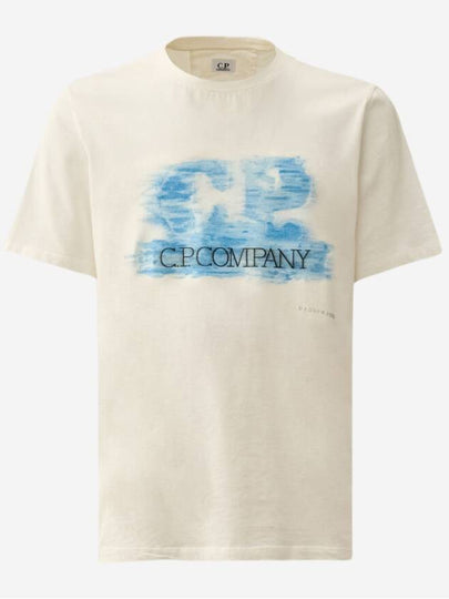 24/1 Jersey Artisanal Logo Short Sleeve T-Shirt White - CP COMPANY - BALAAN 2