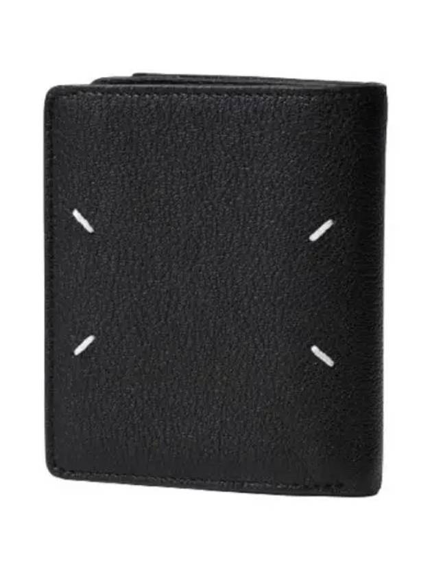 Four-Stitch Leather Half Wallet Black - MAISON MARGIELA - BALAAN 2