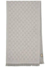 GG Jacquard Pattern Knit Muffler Grey - GUCCI - BALAAN 5