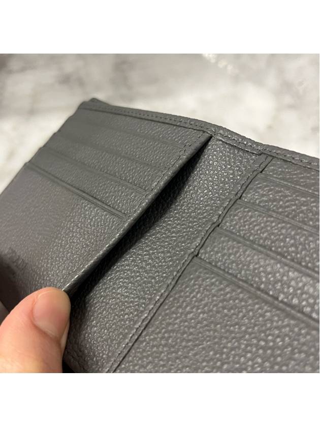 Vitello Triangle Logo Half Wallet Grey - PRADA - BALAAN 8