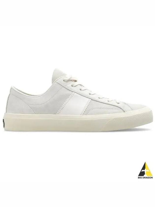 Suede Low Top Sneakers Marble Cream - TOM FORD - BALAAN 2