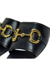 Horsebit Slide Sandals Black - GUCCI - BALAAN 4