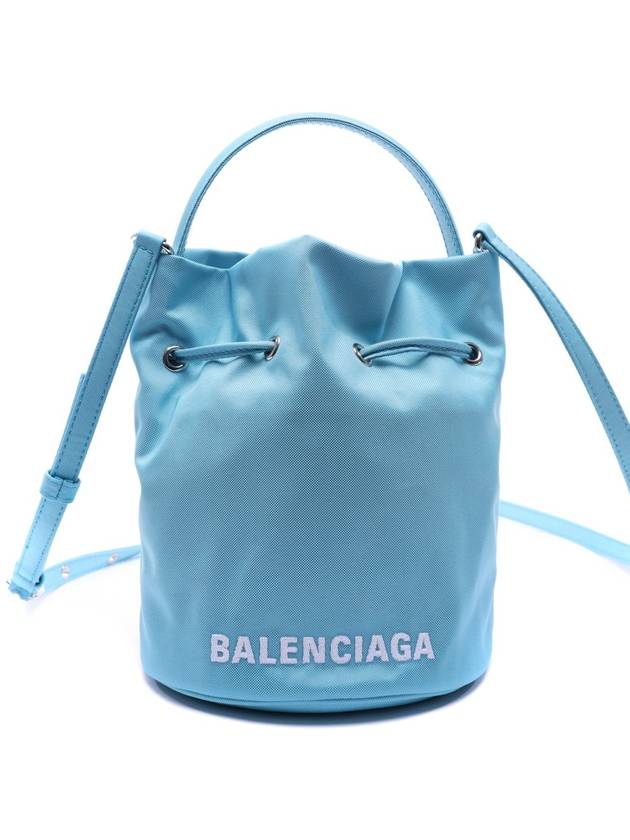 Wheel Drawstring XS Bucket Bag Sky Blue - BALENCIAGA - BALAAN 2