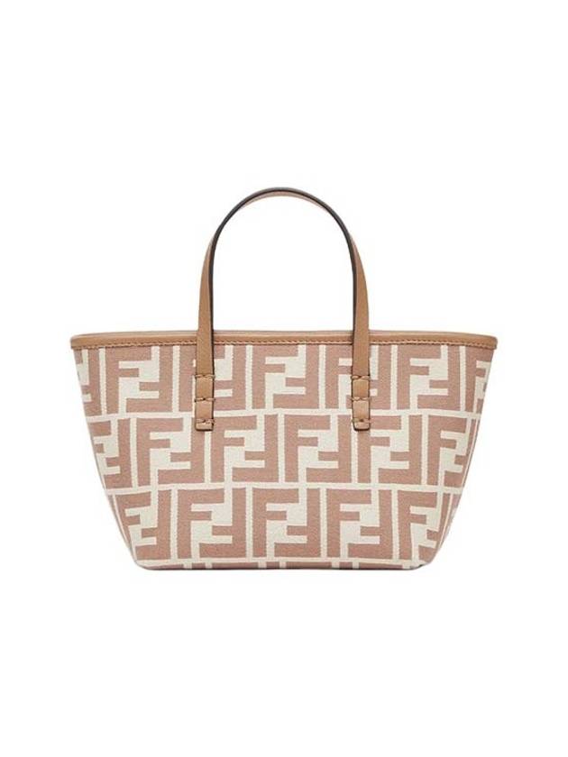 Roll FF Jacquard Small Tote Bag Beige - FENDI - BALAAN 2