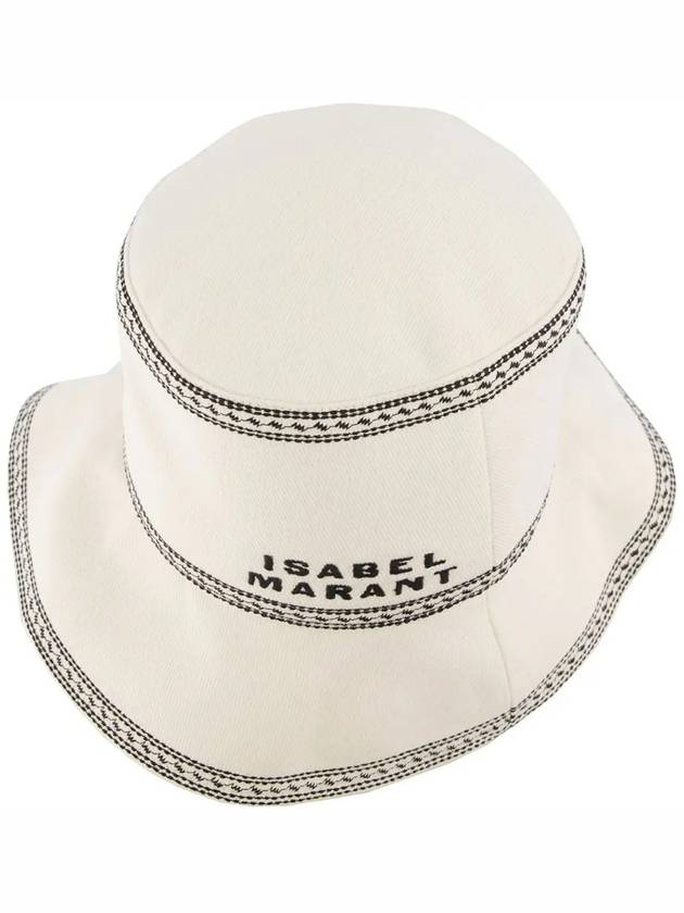 Halena Embroidery Logo Bucket Hat Ivory - ISABEL MARANT - BALAAN 5