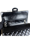 CH 2 55 Stige Medium Flap Bag Black Silver CH41BG205 - CHANEL - BALAAN 6