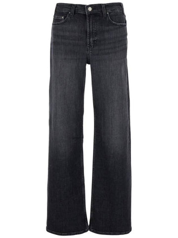 Grey Jeans With Belt Loops And Logo Patch On The Rear In Denim Woman - AG JEANS - BALAAN 1