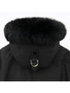 Edwardian Blue Fur Hooded Down Parka Black - MACKAGE - BALAAN.