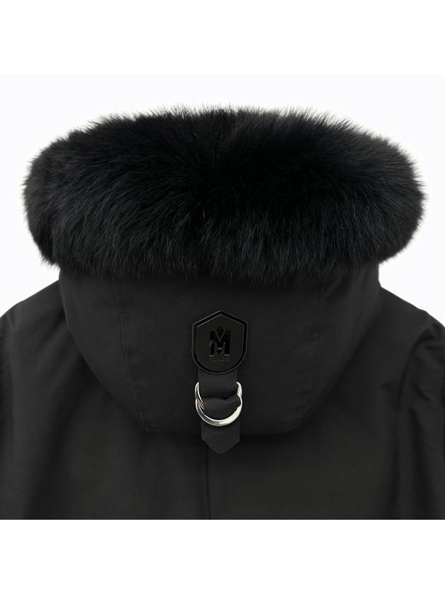 Edwardian Blue Fur Hooded Down Parka Black - MACKAGE - BALAAN 11