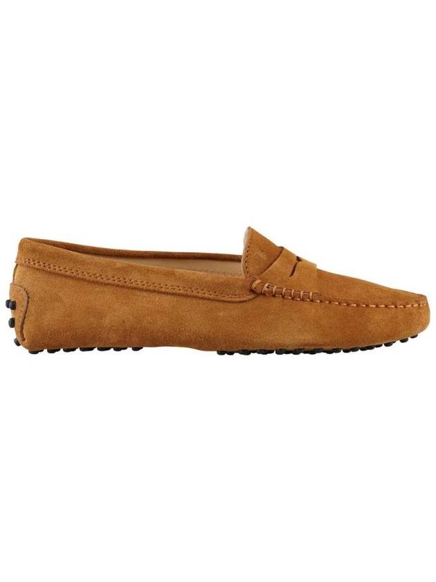 Gomino Suede Driving Shoes Brown - TOD'S - BALAAN.