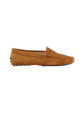 Gomino Suede Driving Shoes Brown - TOD'S - BALAAN.