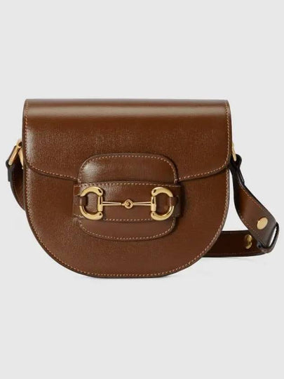 Horsebit 1955 Rounded Mini Leather Cross Bag Brown - GUCCI - BALAAN 2