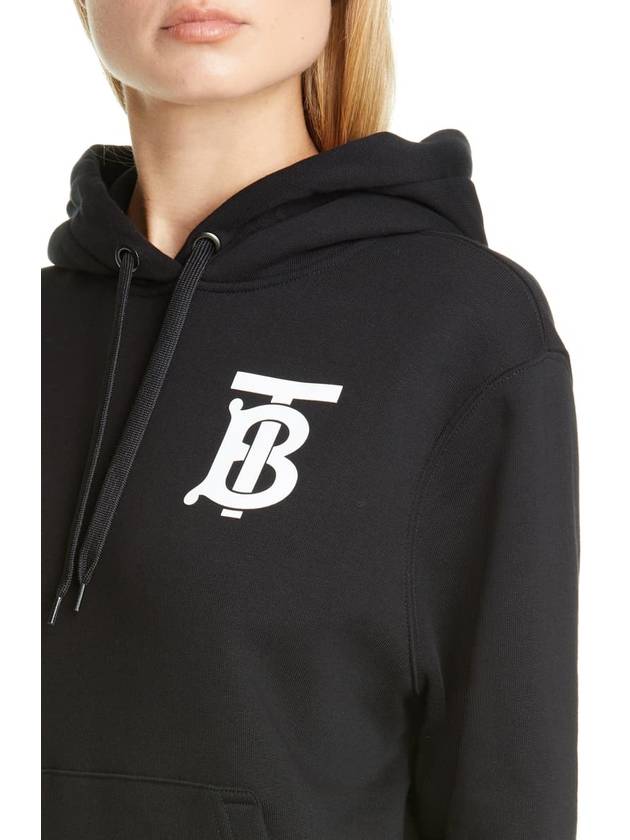 Monogram Logo Hoodie Black - BURBERRY - BALAAN 5