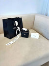Classic Small Chain Grained Calfskin Gold Metal Cosmetic Case Mini Bag Black - CHANEL - BALAAN 2