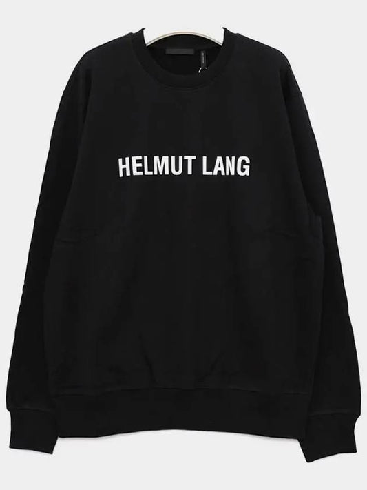 Core Crew Neck Logo Sweatshirt Black - HELMUT LANG - BALAAN 2