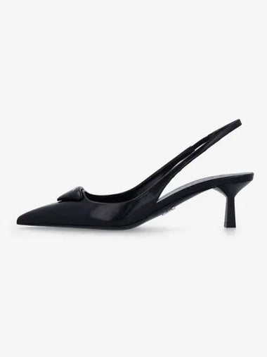 Brushed Leather Slingback Pumps Black 1I901M055F0002 - PRADA - BALAAN 1